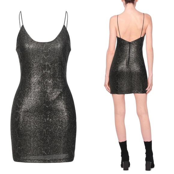 Alice + Olivia Mini Dress Gold 4 - Picture 2 of 6